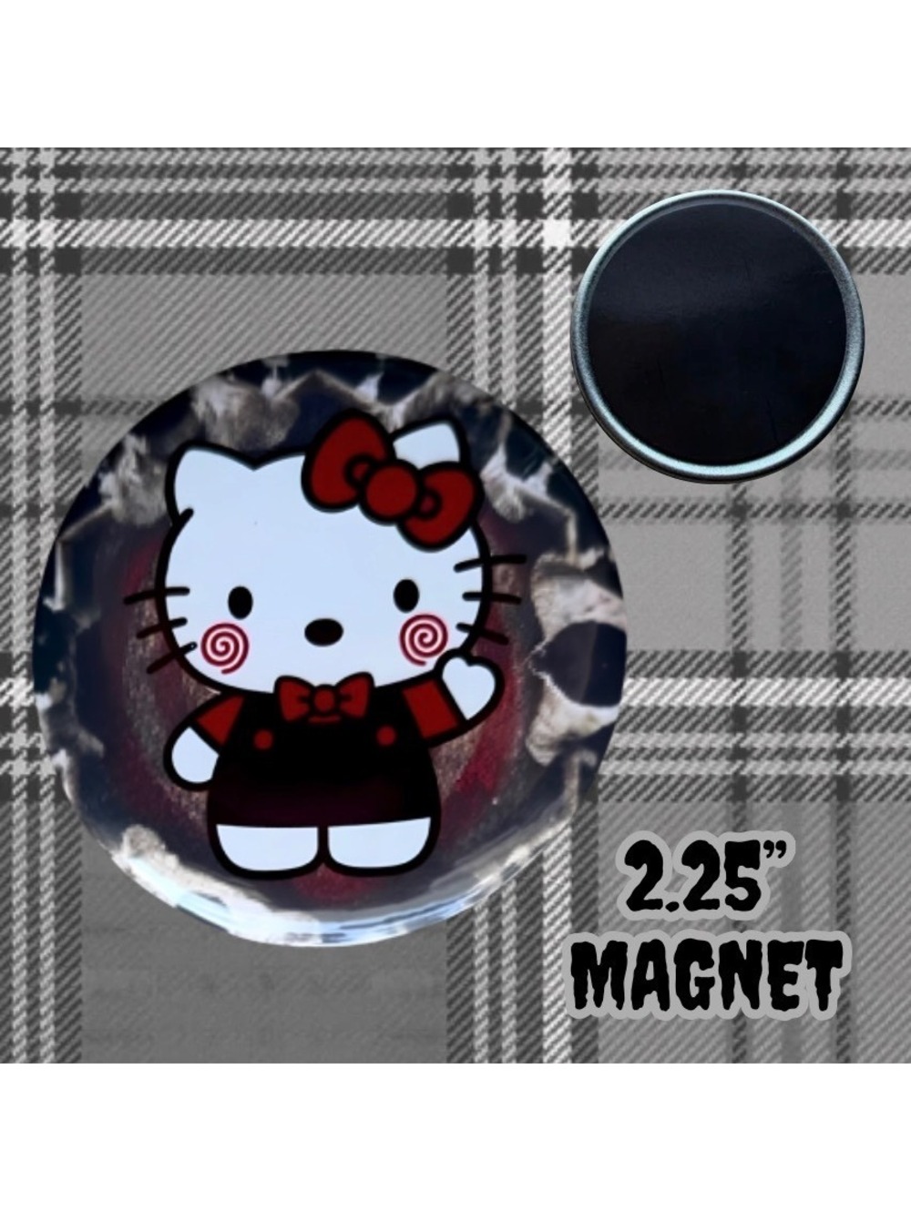 Jigsaw Inspired Hello Kitty 2.25" Handmade Magnet